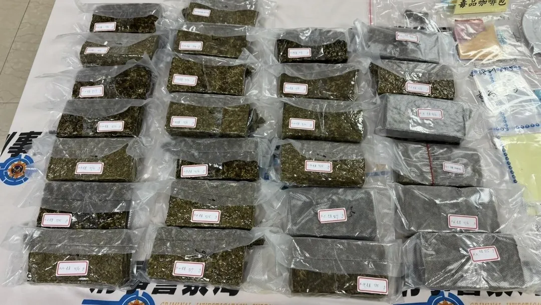 警方查扣市價6600萬大麻。(圖/翻攝畫面)