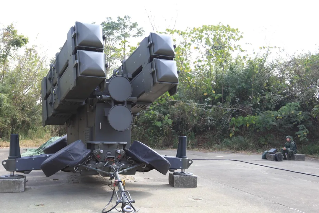 麻雀飛彈4聯裝發射器。(圖/宋玉寧攝)