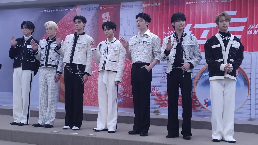 &amp;TEAM這次雖只有7人來台，仍表示會盡全力演出，帶來精彩表演。(圖/記者鄧佩雯 攝)