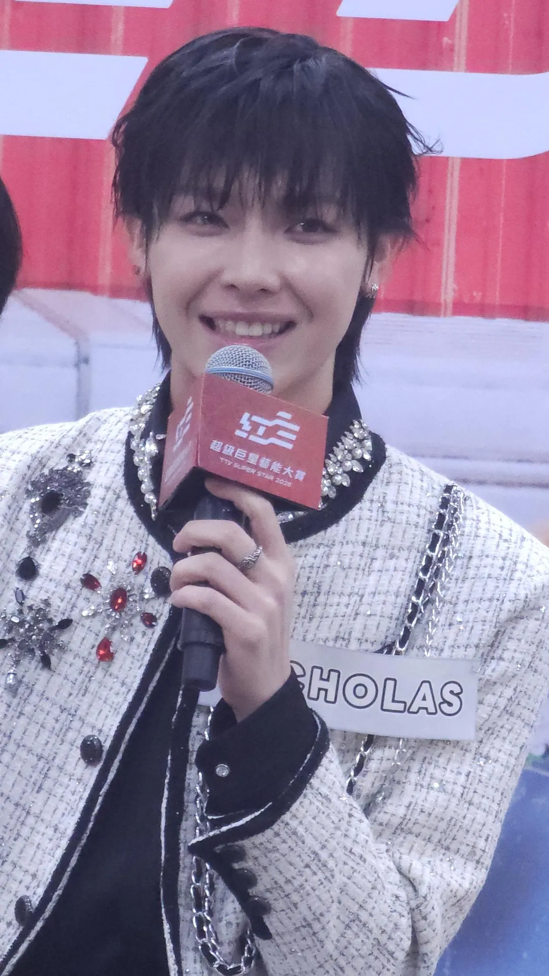 &amp;TEAM台灣成員NICHOLAS對於能回到家鄉表演感到非常開心。(圖/記者鄧佩雯 攝)