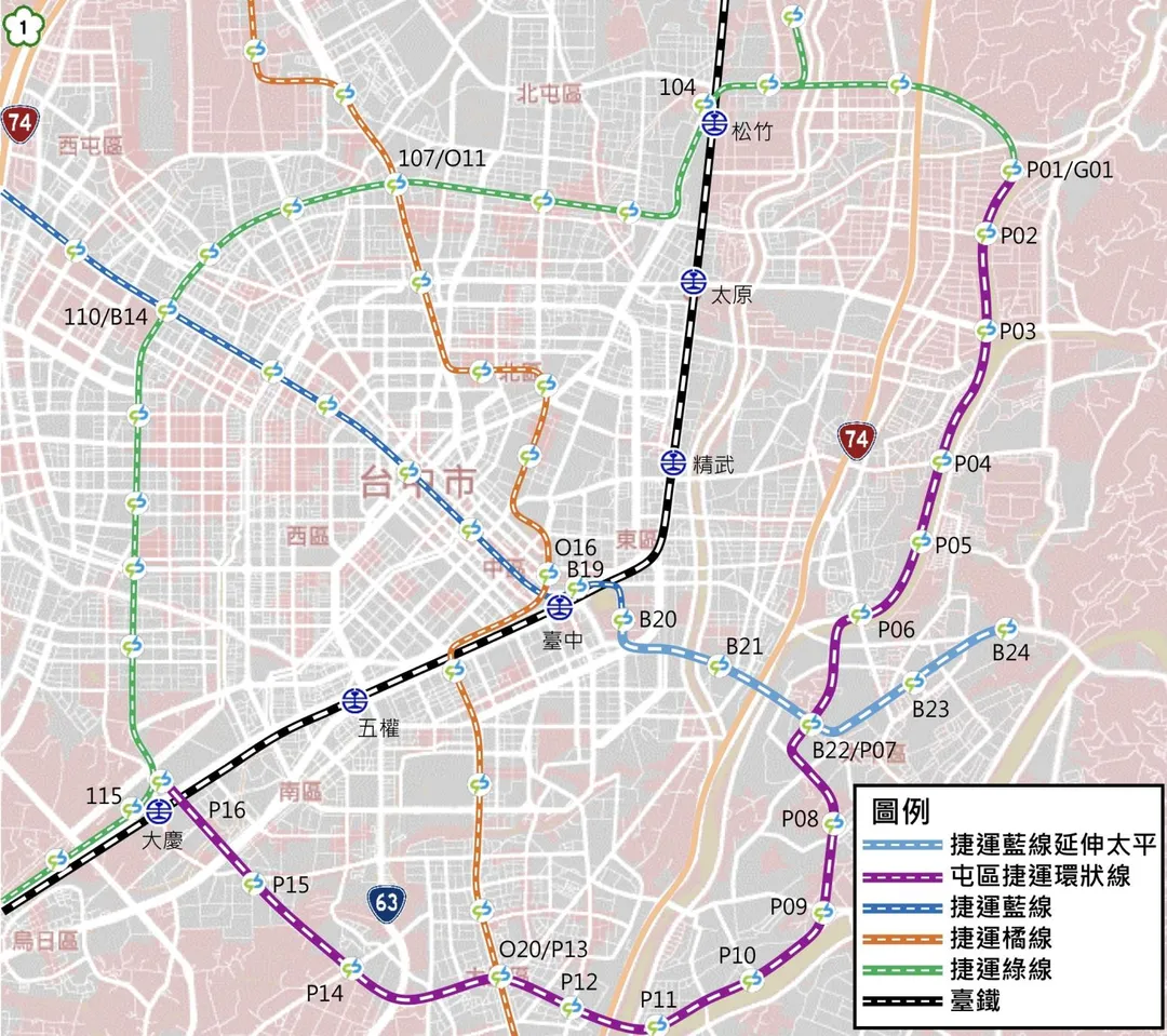 台中捷運藍線延伸太平示意圖。（圖／台中市政府提供）