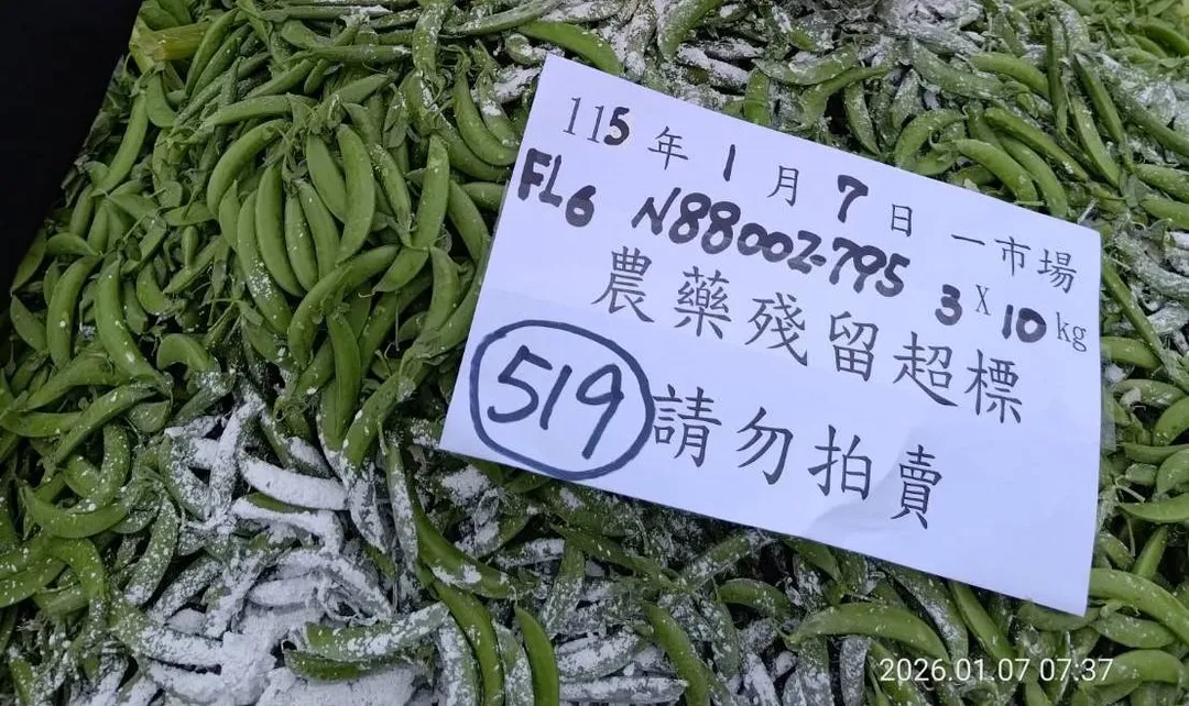 台北市市場處公布1月北市批發市場蔬果農藥殘留抽驗結果。(圖/台北市市場處提供,下同)
