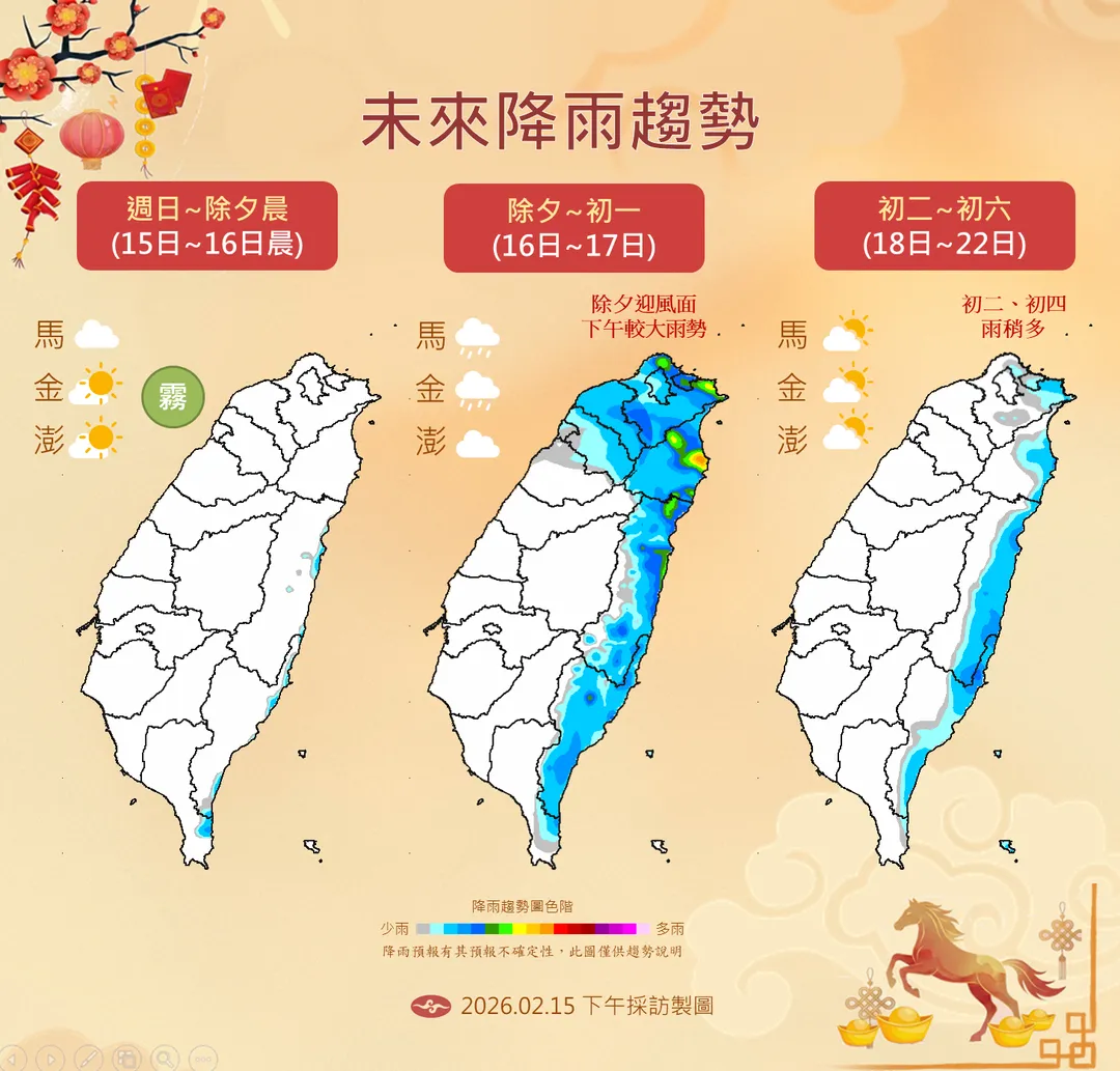 未來降雨趨勢。(圖/氣象署)