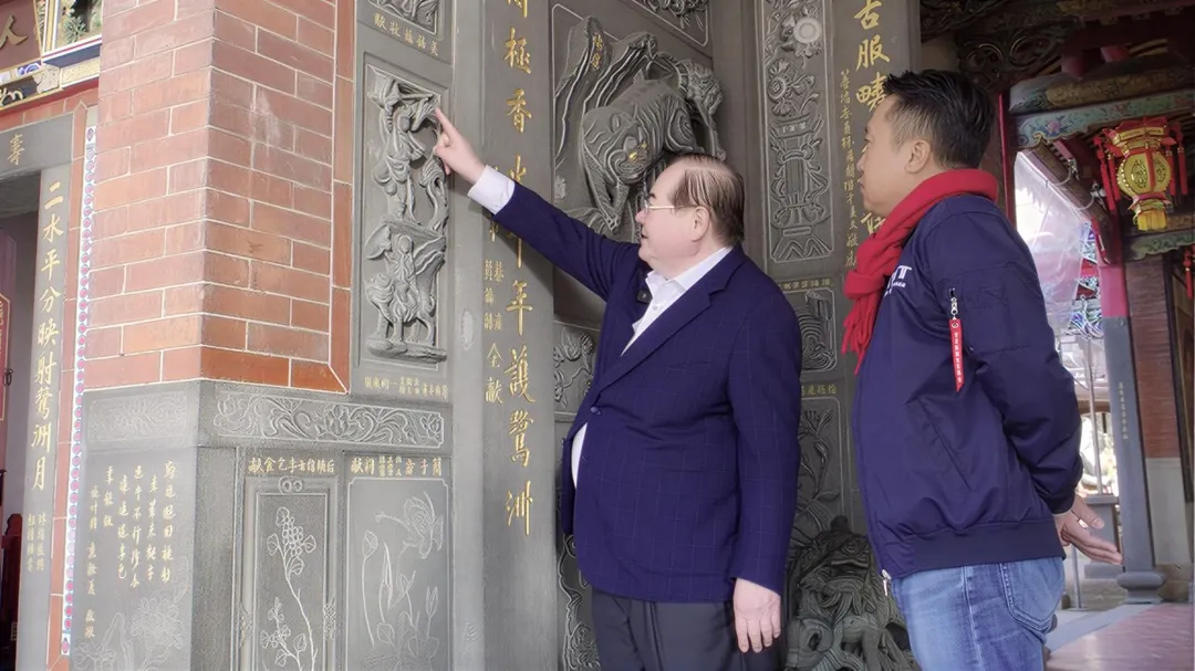 李乾龍(圖左)表示，先嗇宮是拜神農大帝。(圖/國民黨)