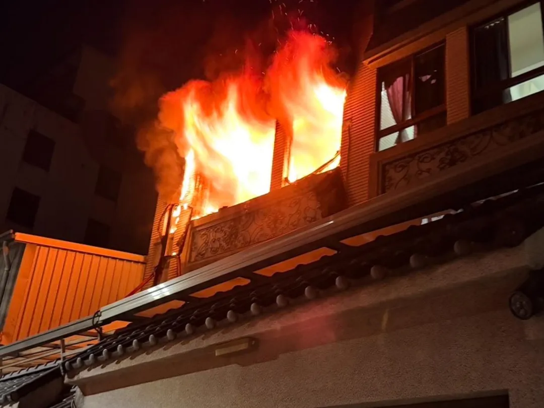 火警現場。（圖／翻攝畫面，下同）