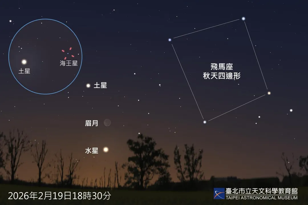 水星東大距2月20日登場。(圖/台北天文館提供)