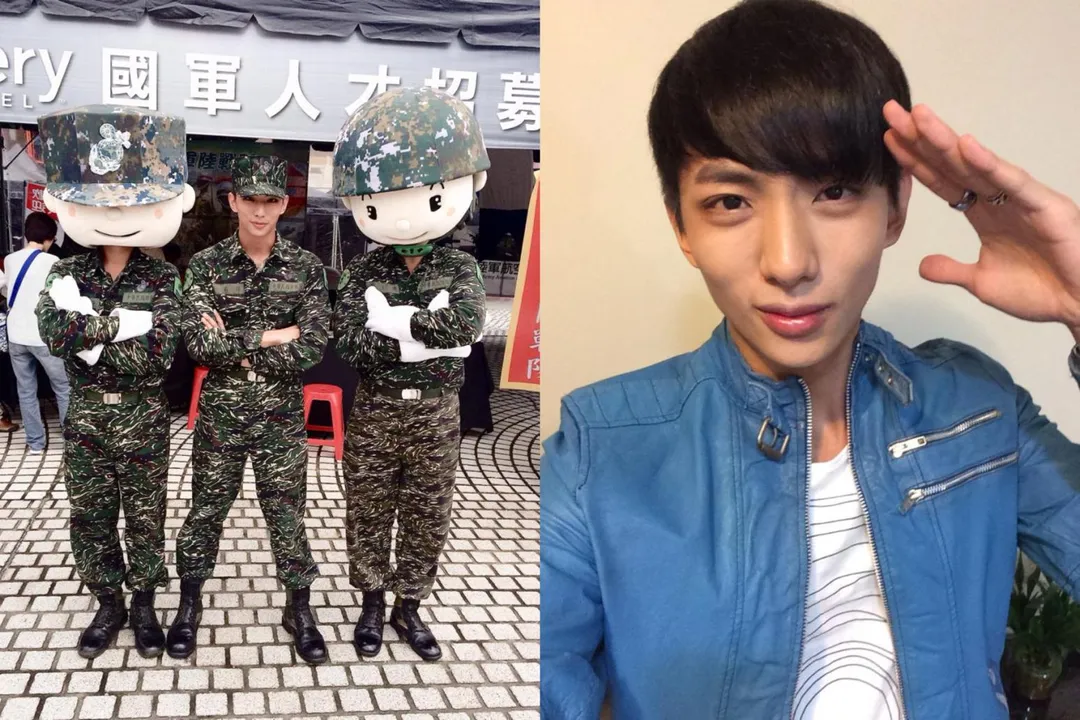 許明杰2014年12月至海軍陸戰隊服兵役，於2015年12月退伍。（圖／翻攝自許明杰臉書）
