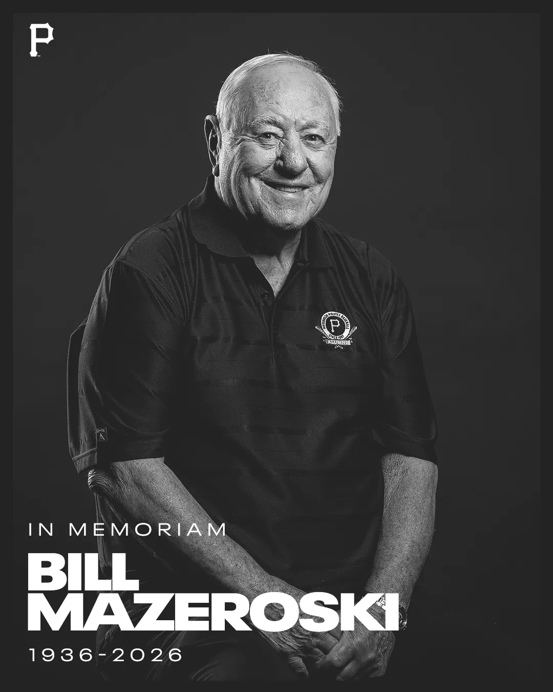 比爾·馬澤羅斯基（Bill Mazeroski）辭世。（圖／翻攝自X @Pittsburgh Pirates）