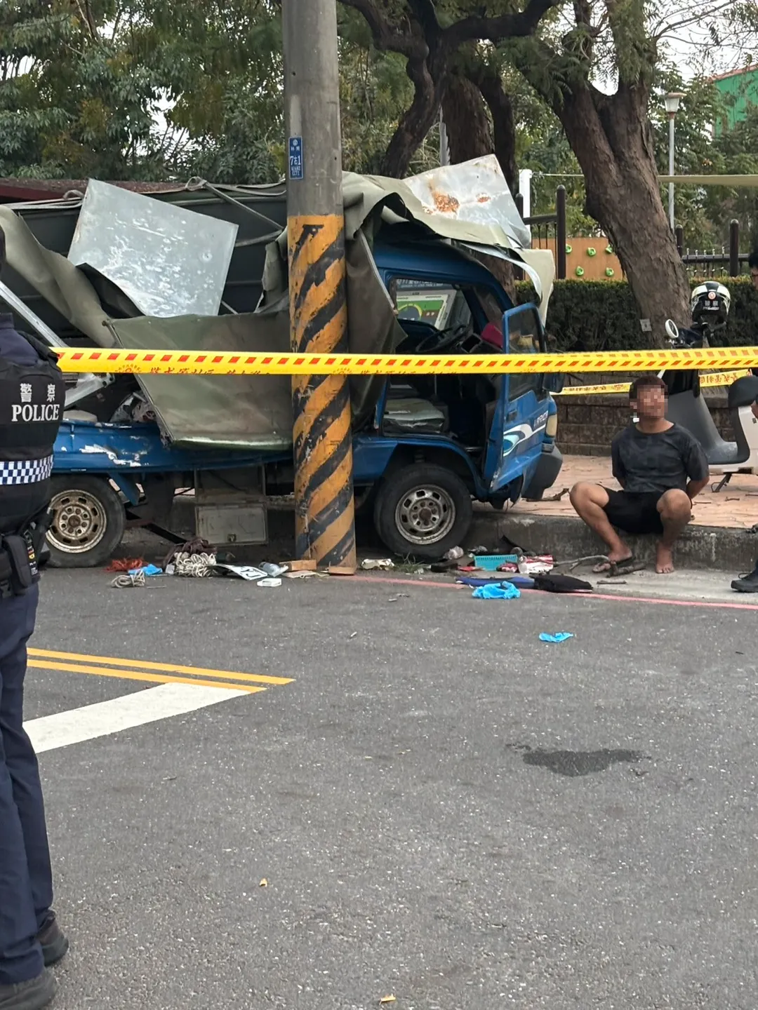 涉案司機事後被逮捕，正面影像曝光。（圖／台南道路救援張家班群友提供）