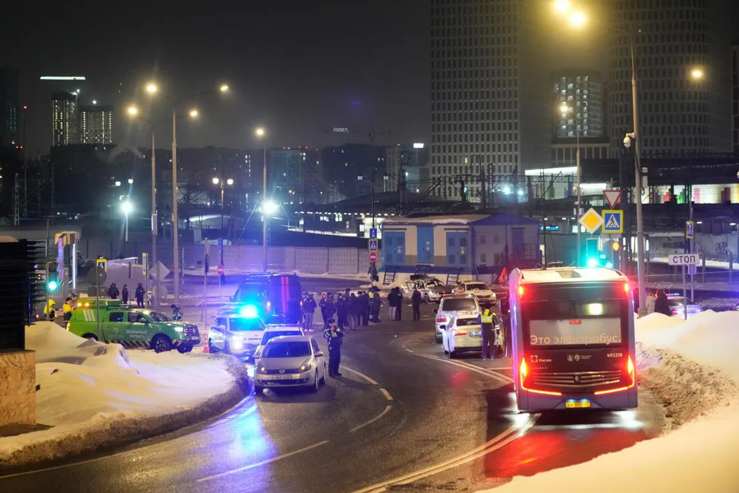 莫斯科市中心火車站附近驚爆自殺炸彈攻擊。（圖／美聯社）