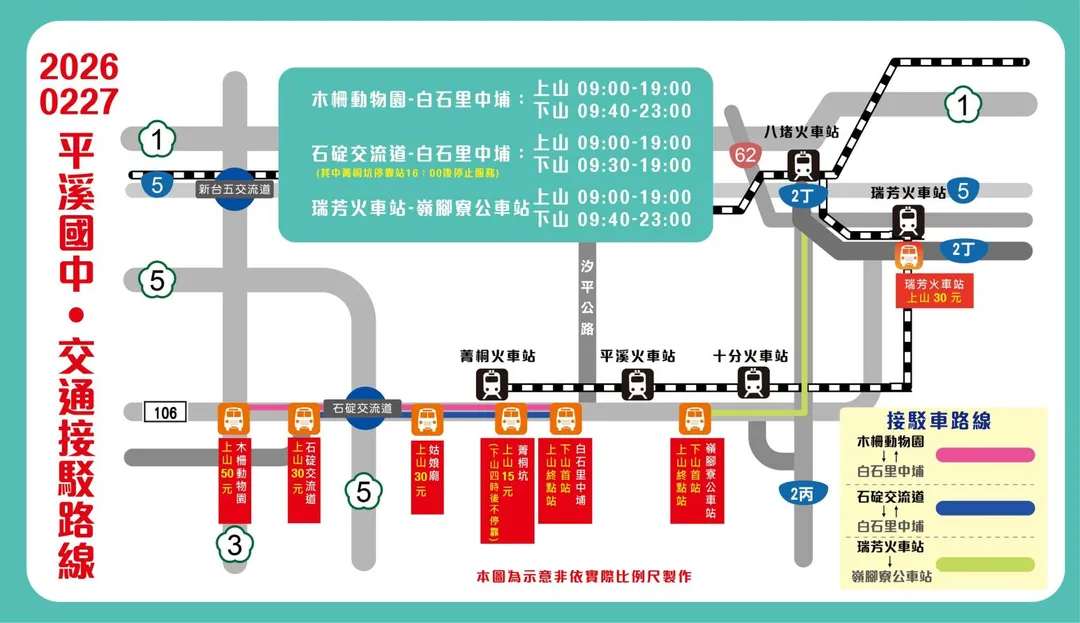 交通接駁路線。（圖／新北市政府）