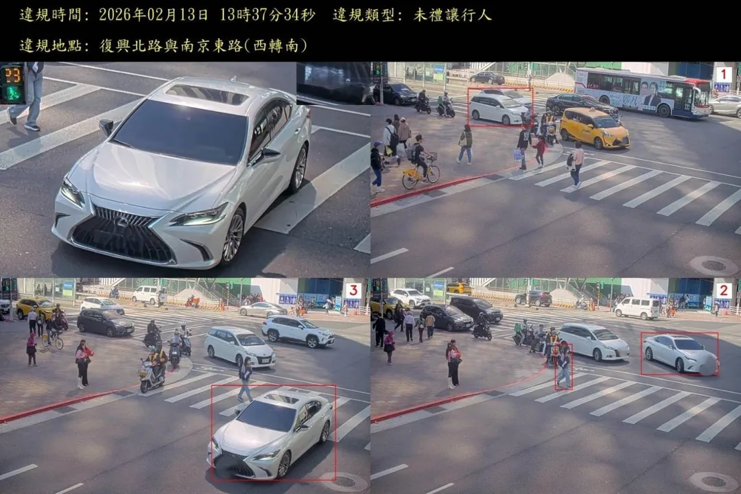 北市南京東路與復興北路口新增科技執法。（圖／翻攝畫面）