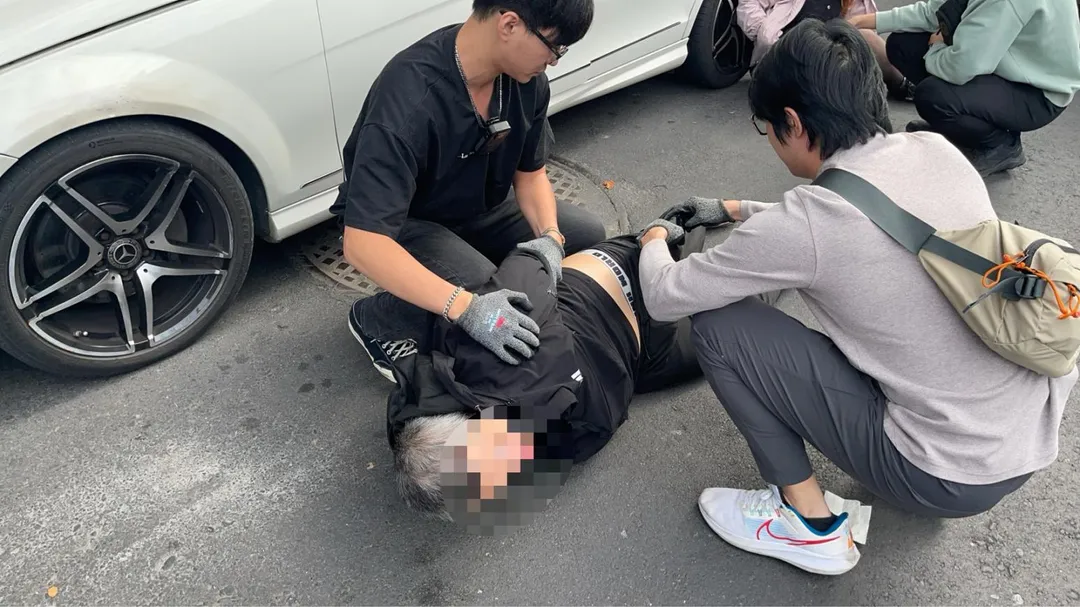 竹聯幫弘仁會擄人凌虐勒索警方壓制逮捕嫌犯。（圖／翻攝畫面）