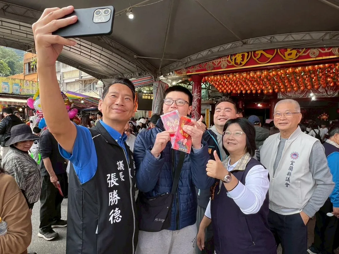 國民黨宜蘭縣議長張勝德全面宣傳爭取支持提名。（翻攝自張勝德臉書）
