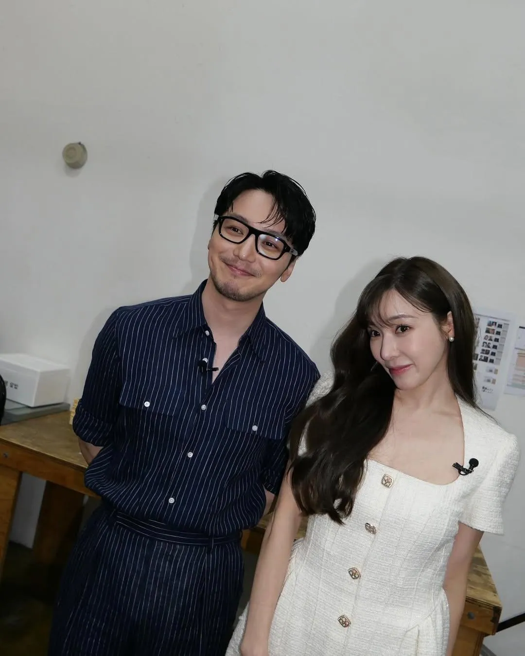 少女時代成員Tiffany（右）在去年底認愛南韓實力派演員卞耀漢（左）。（圖／翻攝IG byunyohan_official）