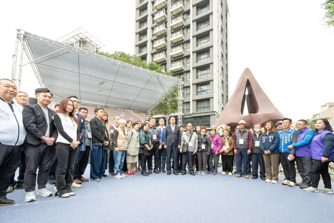 桃園市長張善政出席市政府在蘆竹228紀念公園舉辦228事件79周年追思會。（桃園市政府提供）