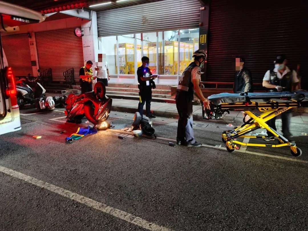 車禍現場。（圖／警方提供）
