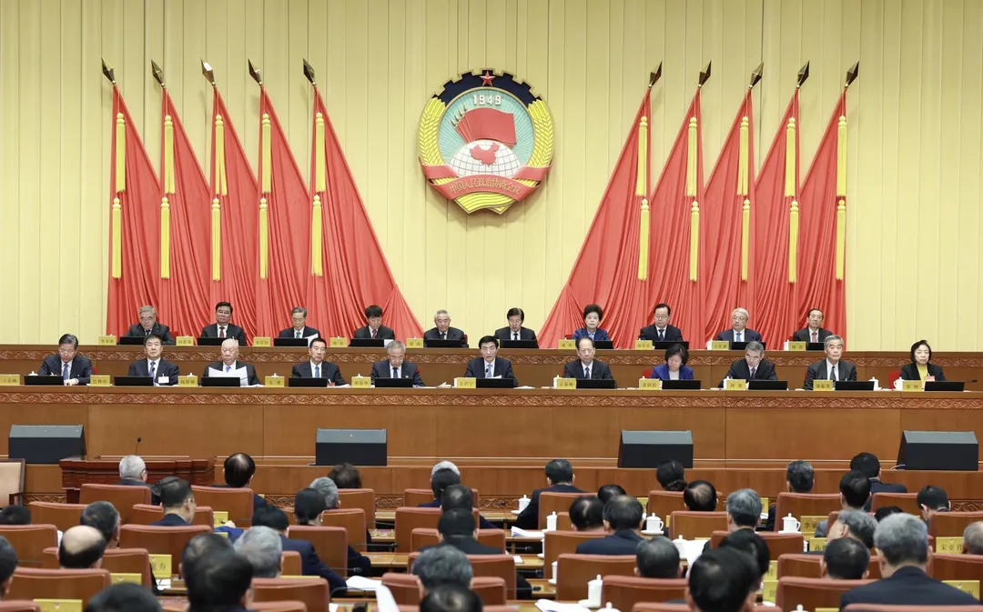 大陸全國政協第14屆常委會第15次會議在北京閉幕。（圖／新華社）