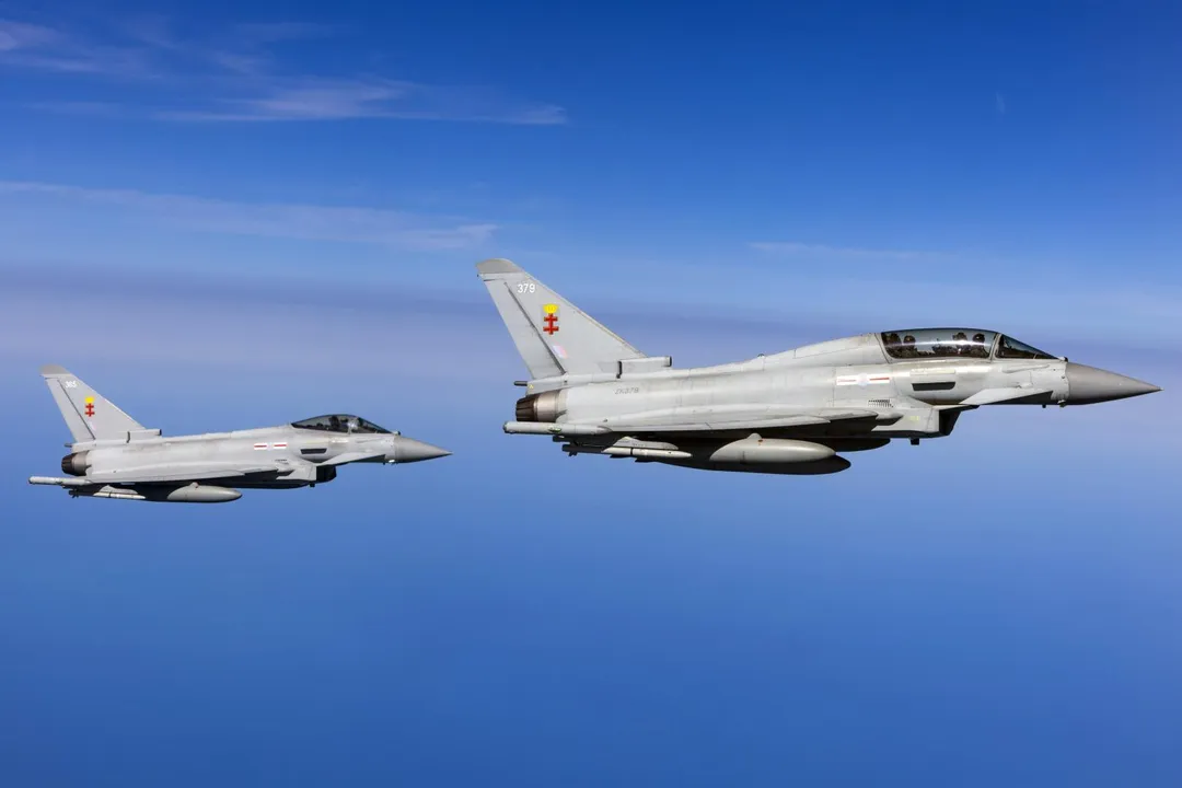 英國空軍示意圖；圖為颱風式戰機。(圖/英國國防部)