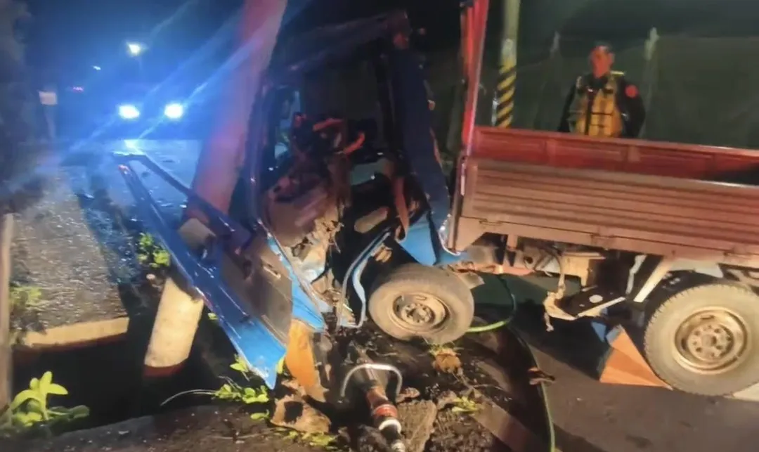 雲林林內昨日深夜發生一起死亡車禍。（圖／翻攝畫面）