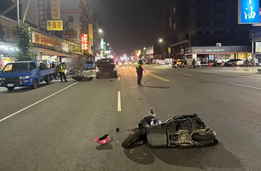 車禍現場。(圖/警方提供)