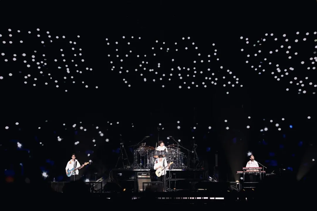 DAY6一口氣帶來超過28首歌曲、近3小時不斷電的實力演出。（圖／Live Nation Taiwan 提供）