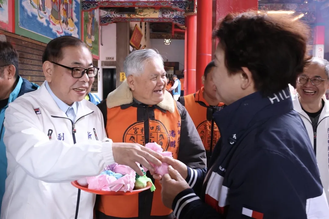 陳見賢參加新埔鎮廣和宮迎天穿祈福儀式。(圖/陳見賢)