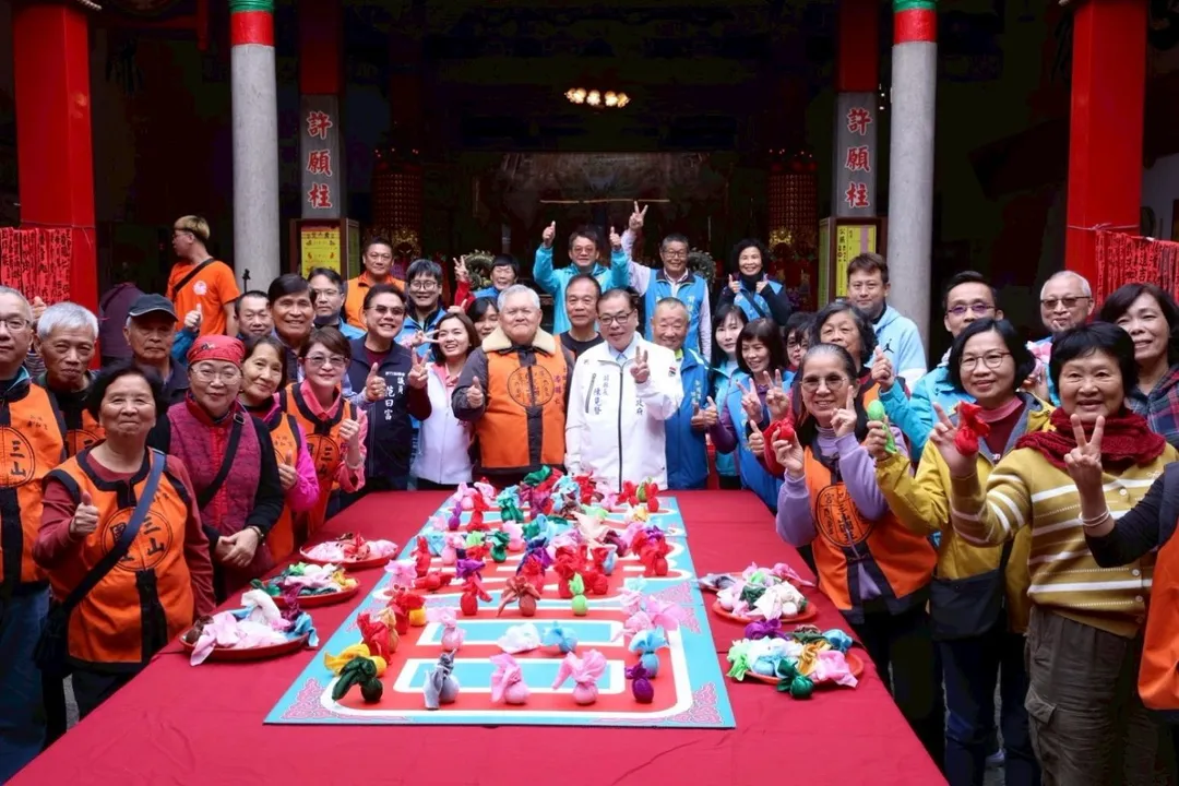 陳見賢參加新埔鎮廣和宮迎天穿祈福儀式。(圖/陳見賢)