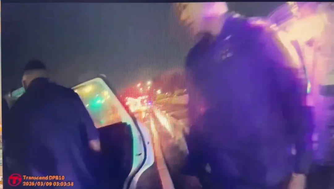 李男被押進警車。（圖／警方提供）