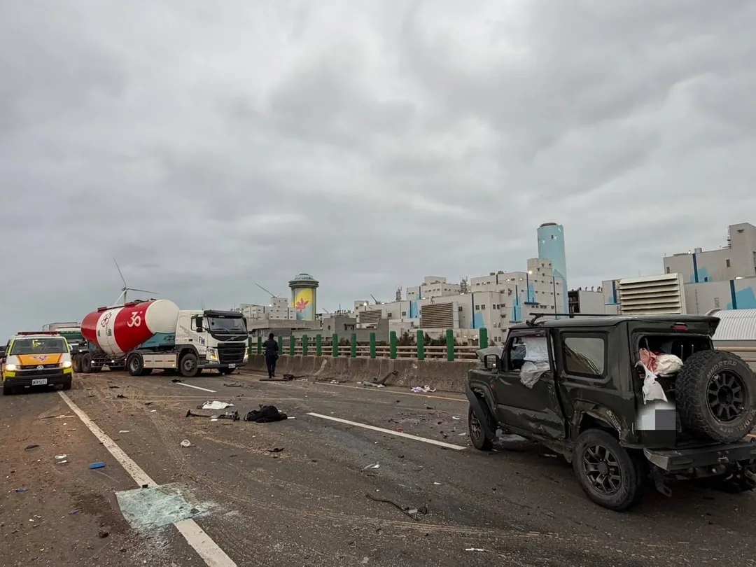 車禍現場。(圖/警方提供)