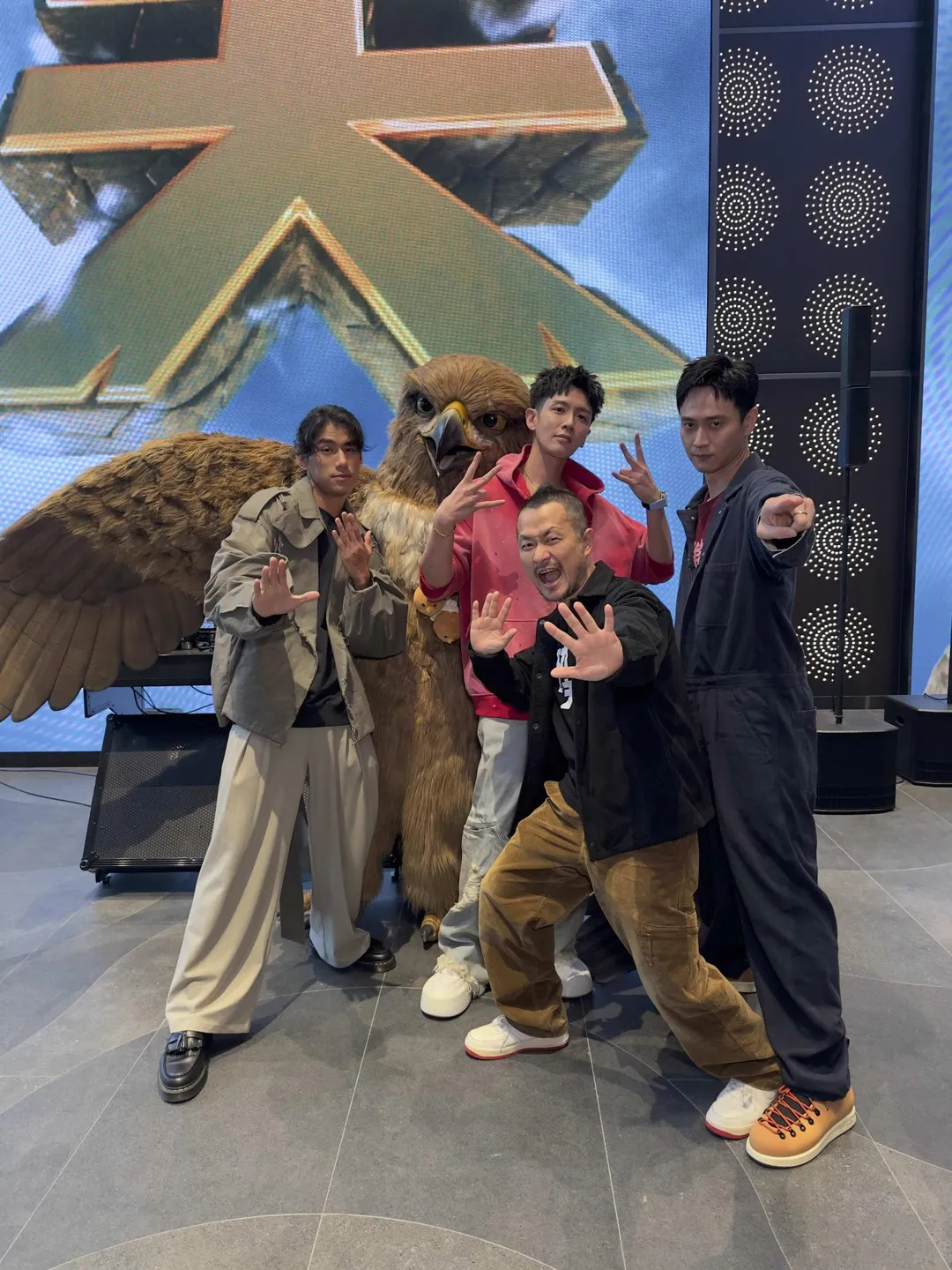 《功夫》舉辦鵰兄見面會，左起朱軒洋、柯震東、導演九把刀、劉冠廷。（圖／麻吉砥加&nbsp;提供）