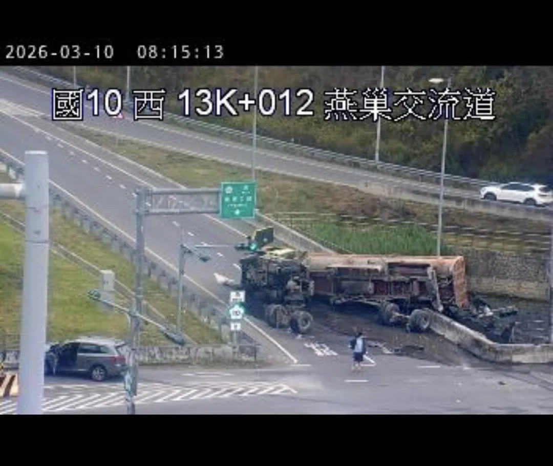 車禍現場。(圖/警廣即時路況)
