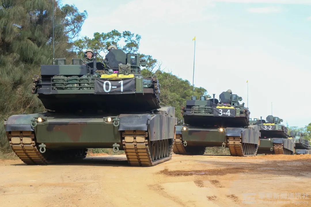 陸軍第584旅的M1A2T戰車。(圖/軍聞社)