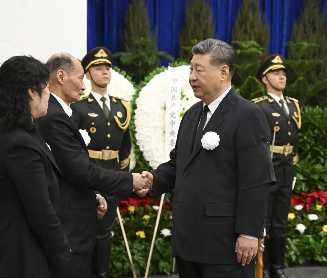 大陸國家主席習近平出席宋平告別式。（圖／新華社）