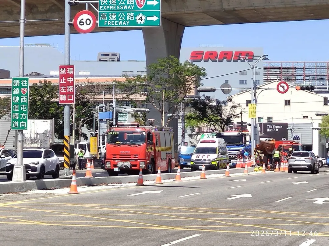 車禍現場。(圖/台南道路救援張家班群友提供)