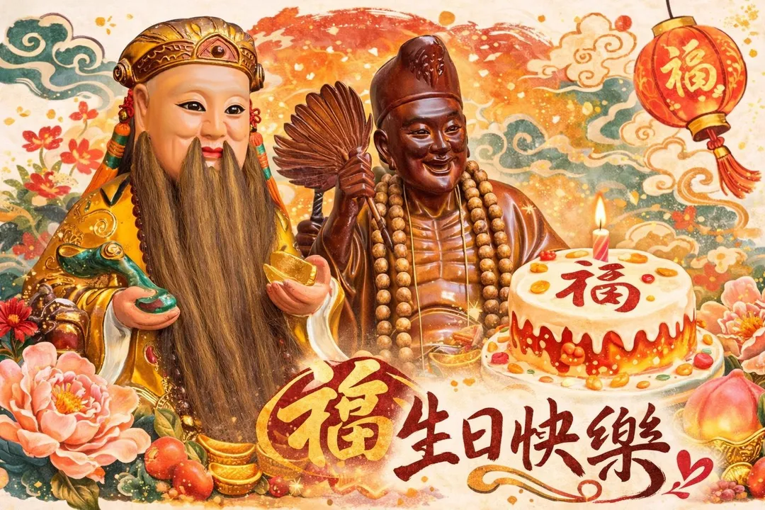 民間信仰中，農曆二月初二是福德正神與濟公活佛的誕辰，許多會利用頭牙這天為神明祝壽，同時求取財運。（圖／示意圖／AI生成）