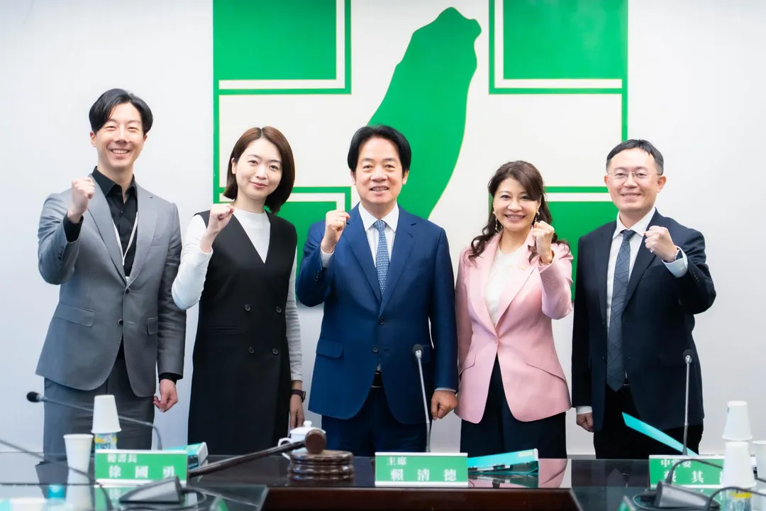 總統兼民進黨主席賴清德宣布立委林楚茵加入黨發言人團隊。（圖／民進黨提供）
