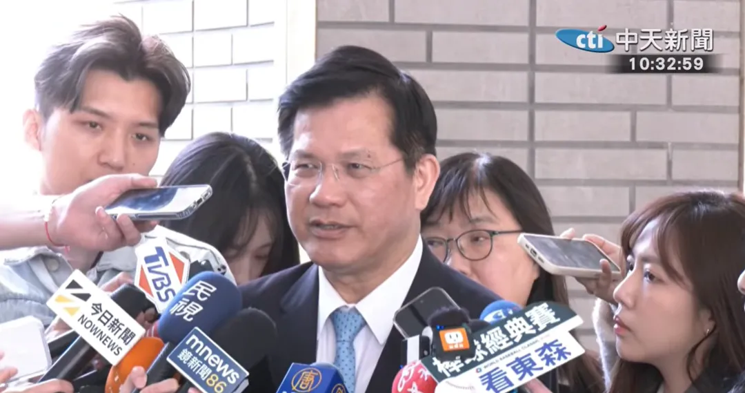 外交部長林佳龍受訪。（圖/中天新聞）