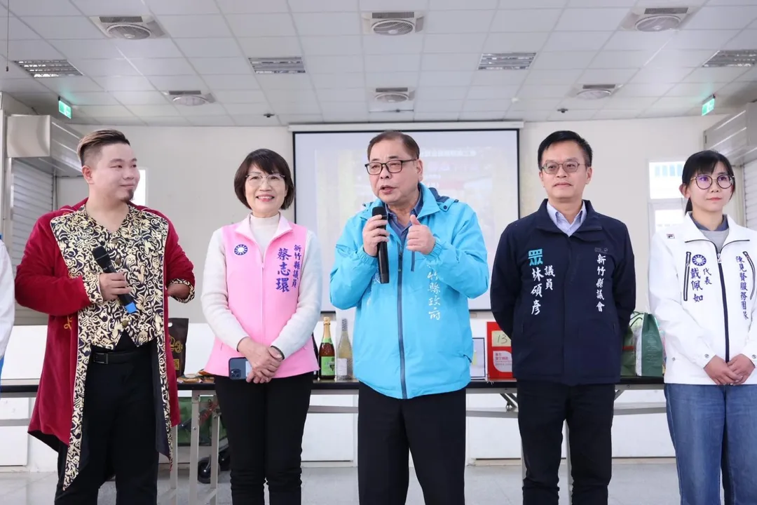 陳見賢出席新竹縣自媒體職業工會大會。(圖/陳見賢辦公室提供)