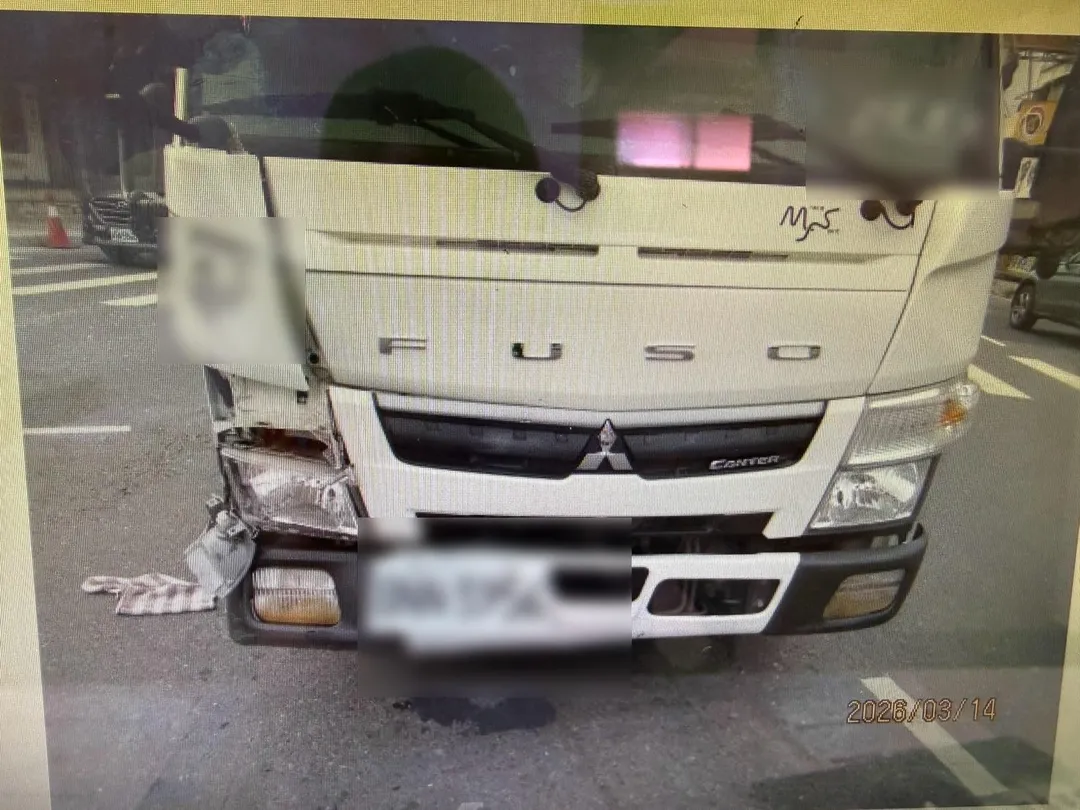 貨車疑未保持安全距離釀禍。（圖／警方提供）