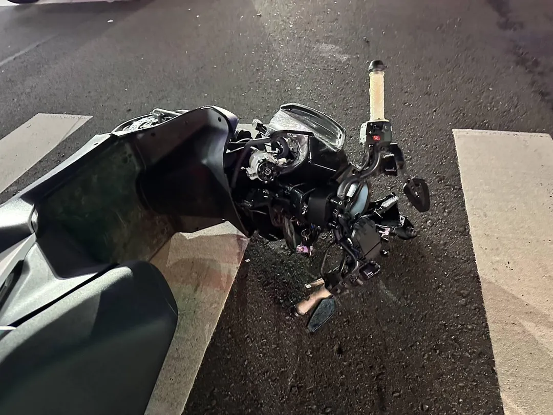 機車毀損。（圖／警方提供）