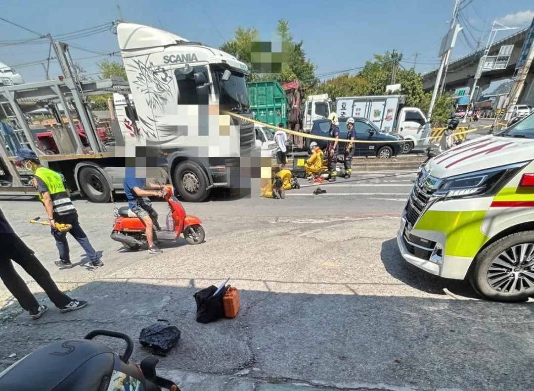 車禍現場。（圖／台南道路救援張家班群友提供）