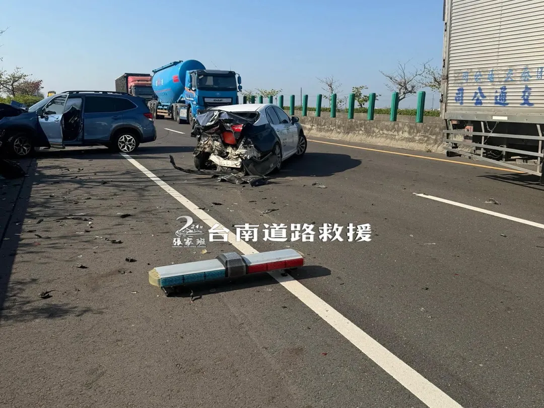 車禍現場。（圖／台南道路救援張家班授權提供）