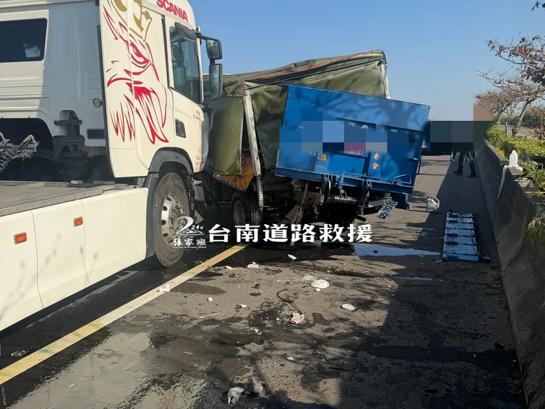 車禍現場。（圖／台南道路救援張家班授權提供）