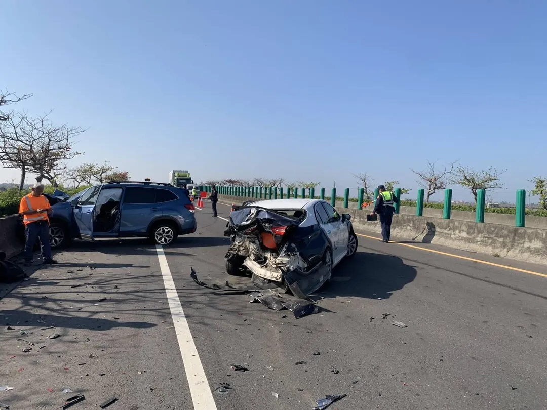車禍現場。（圖／台南道路救援張家班授權提供）