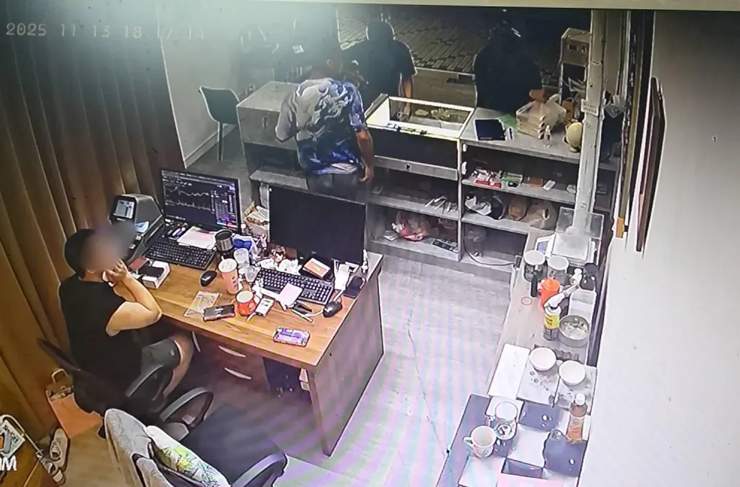 案發現場的監視器畫面。（圖／刑事局提供）