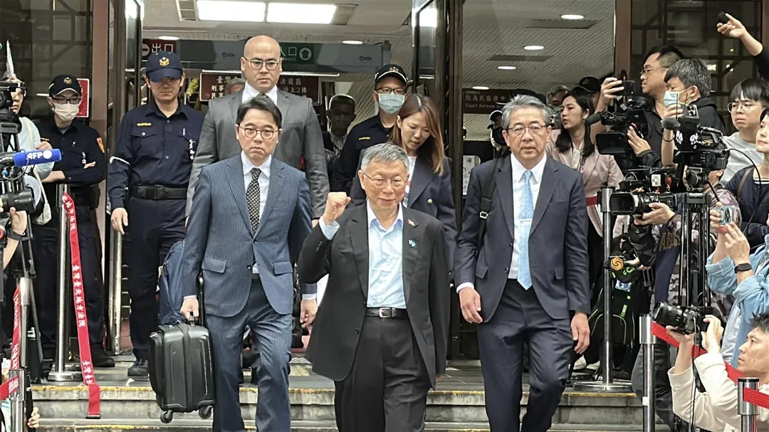 柯文哲出庭。（圖／塗豐駿攝）