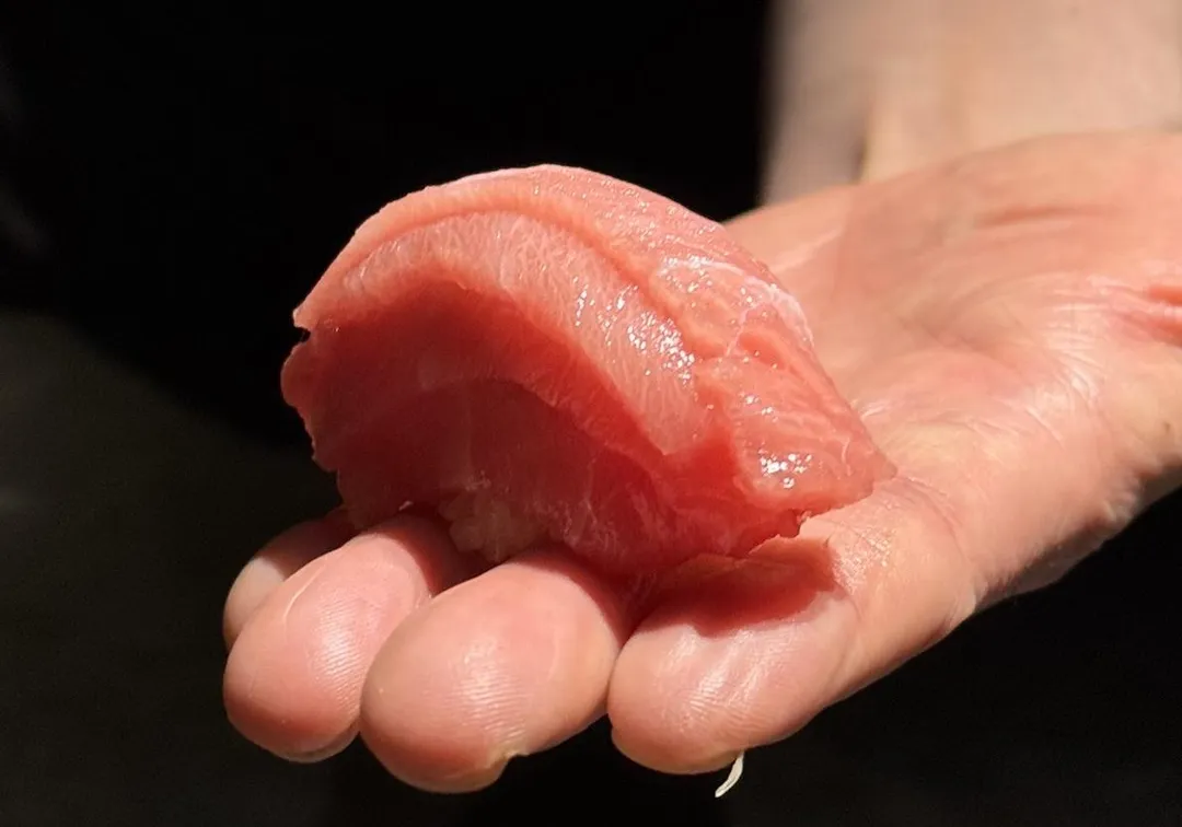 鮪魚中腹握壽司。（圖／濟安鮨提供）