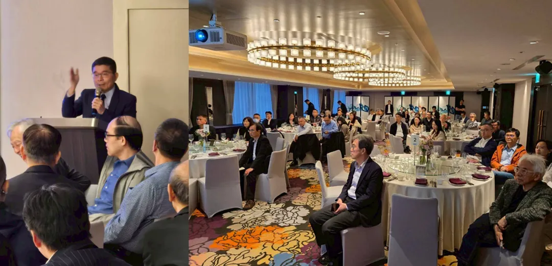 國發基金執行秘書汪庭安(左上)向AI半導體產業菁英宣示,國發基金將積極扮演業界投資好伙伴。(圖/國聯青鋒資本提供)