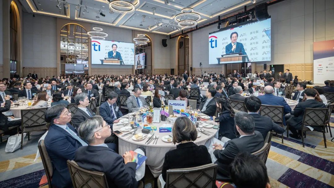 賴清德昨出席台灣美國商會謝年飯。(圖/總統府提供)